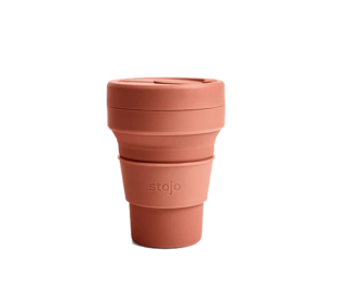 Stojo silicone collapsible 12oz cup nutmeg