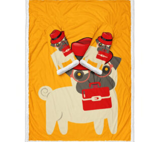 My pug is My Valentine Sleeve Blankets